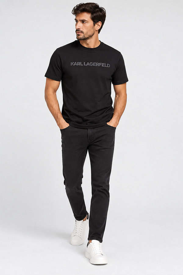 ΜΠΛΟΥΖΑ T-SHIRT KARL LAGERFELD - 990 ΜΑΥΡΟ